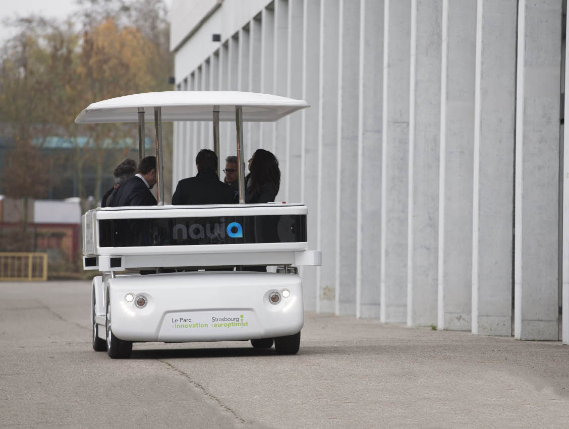 CATS véhicule 100% électrique, robotisé et autopiloté en expérimentation sur le parc d’innovation Illkirch-Graffenstaden © Jean-François Badias